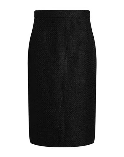 Marc Cain Woman Midi Skirt Black Size 2 Acrylic, Polyester, Viscose, Metal Fiber