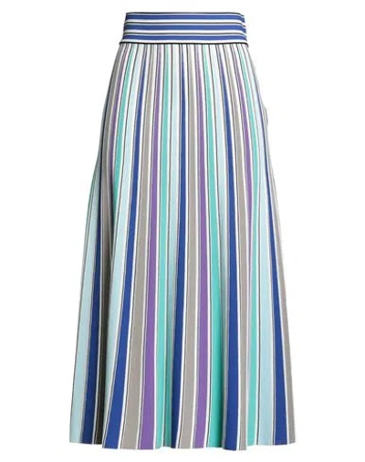 Marc Cain Woman Midi Skirt White Size 2 Viscose, Polyamide In Multi