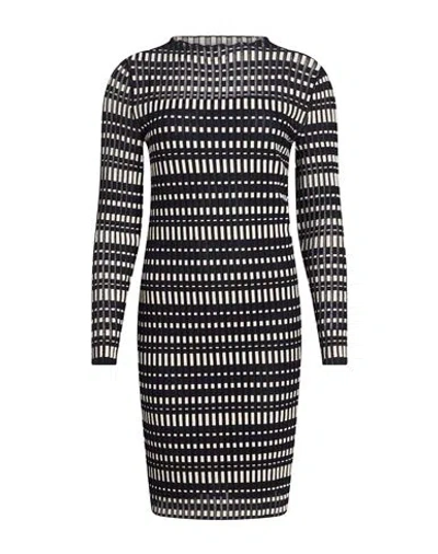 Marc Cain Woman Mini Dress Midnight Blue Size 1 Viscose, Polyester, Cotton, Polyamide In Black