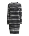 Marc Cain Woman Mini Dress Midnight Blue Size 4 Viscose, Polyester, Cotton, Polyamide In Multi