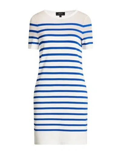 Marc Cain Woman Mini Dress White Size 5 Recycled Viscose, Polyester, Cotton, Polyamide In Multi