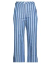Marc Cain Woman Pants Azure Size 3 Cotton, Linen In Blue