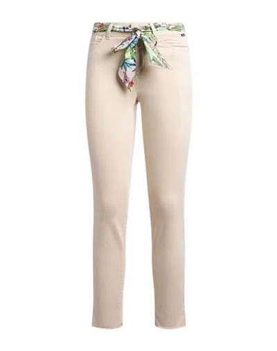 Marc Cain Woman Pants Beige Size 1 Cotton, Lyocell, Elastomultiester, Elastane In Neutral