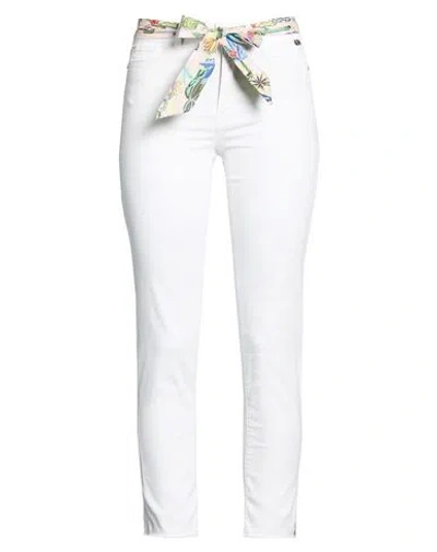 Marc Cain Woman Pants White Size 1 Cotton, Lyocell, Elastomultiester, Elastane