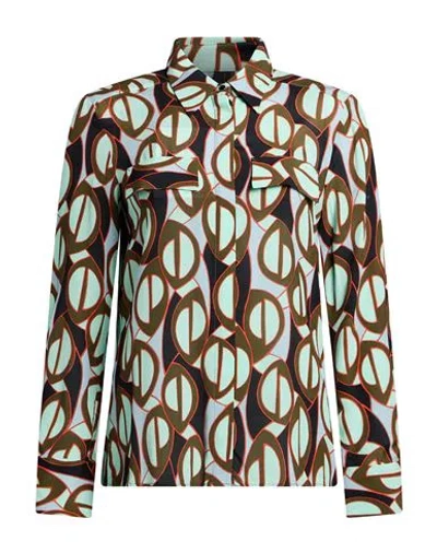 Marc Cain Woman Shirt Light Green Size 2 Viscose In Multi