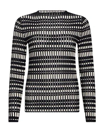 Marc Cain Woman Sweater Midnight Blue Size 1 Viscose, Polyester, Cotton, Polyamide In Black