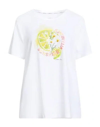 Marc Cain Woman T-shirt White Size 5 Cotton