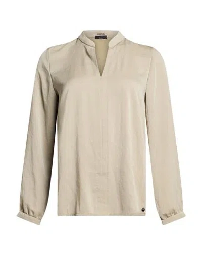 Marc Cain Woman Top Military Green Size 1 Recycled Polyester, Polyester In Gray
