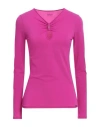Marc Cain Woman Top Plum Size 4 Polyamide, Elastane In Pink