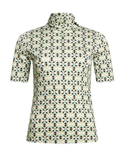 Marc Cain Woman Top Sage Green Size 1 Cotton, Elastane In Multi