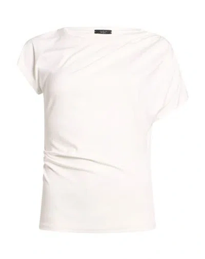 Marc Cain Woman T-shirt White Size 2 Cotton, Elastane