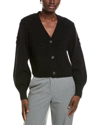 Marc Cain Wool & Cashmere-blend Cardigan In Black