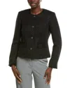 Marc Cain Wool-blend Jacket In Black