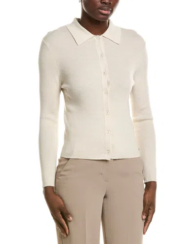 Marc Cain Wool-blend Top In Neutral