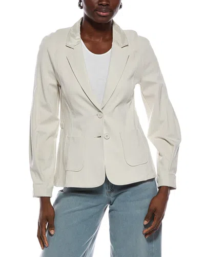Marc Cain Woven Blazer In Neutral