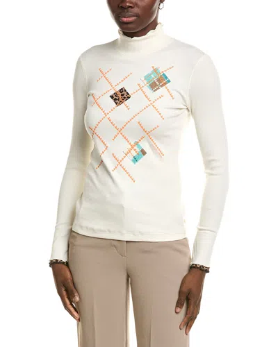 Marc Cain Woven Top In Multi