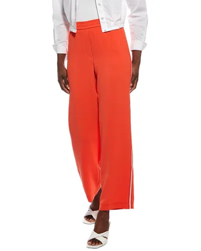 Marc Cain Woven-trim Pant In Orange