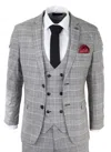 Marc Darcy Ross Grey Prince Of Wales Check Suit Wedding In Grey