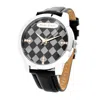 Marc Ecko Black Leather Watch In Black