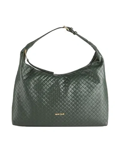Marc Ellis Woman Shoulder Bag Dark Green Size - Leather