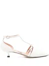 Marc Ellis 30mm Leather Pumps In White