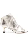 Marc Ellis 35mm Leather Ankle Boots In Neutral