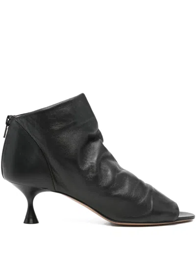 Marc Ellis 60mm Leather Open-toe Heeled Boots