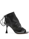 Marc Ellis 85mm Leather Ankle Boots In Black