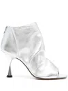 Marc Ellis 85mm Leather Ankle Boots In White
