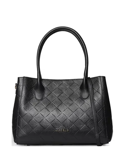 Marc Ellis Alene Quilted Leather Tote Bag In Black
