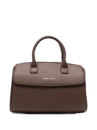 Marc Ellis Alysa Logo-plaque Pebbled-effect Tote Bag In Pattern