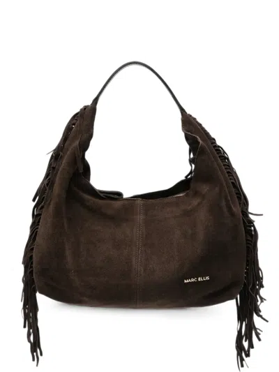 Marc Ellis Aria Fringe-trim Shoulder Bag In Brown