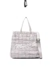 Marc Ellis Quilted Tote Bag In Gray
