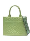Marc Ellis Quilted Wave Shoulder Bag In Green
