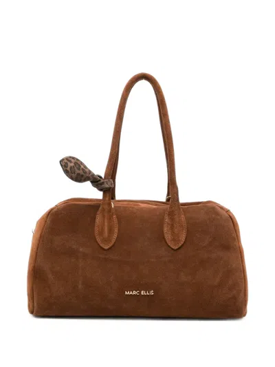 Marc Ellis Bilbao Bow-detail Tote Bag In Brown