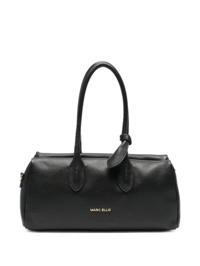 Marc Ellis Bilbao Grainy Leather Shoulder Bag In Black