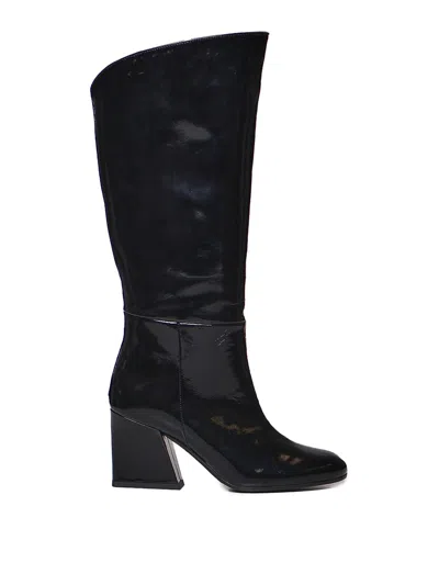 Marc Ellis Patent Leather Boot In Black