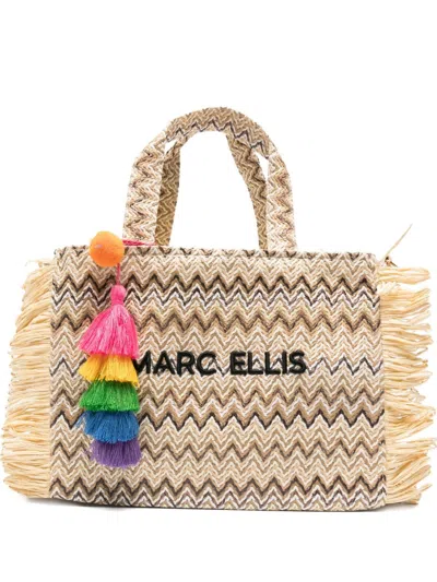 Marc Ellis Buby Fringe Tote Bag In Nude