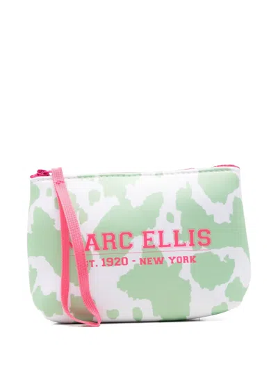 Marc Ellis Buby Pouch Cowboy Cow-print Logo-print Clutch Bag In Multi