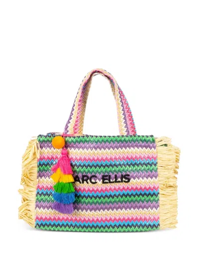 Marc Ellis Buby Saint Claire Tote Bag Mit Zickzackmuster In Purple