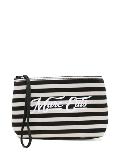Marc Ellis Buby Striped Clutch Bag In Black