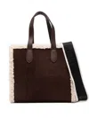 Marc Ellis Suede Tote Bag In Brown