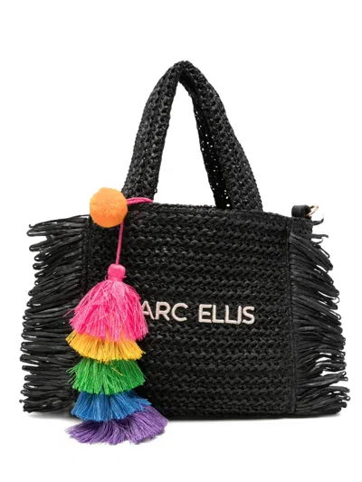 Marc Ellis Buby Tote Bag Mit Fransenbesatz In Black
