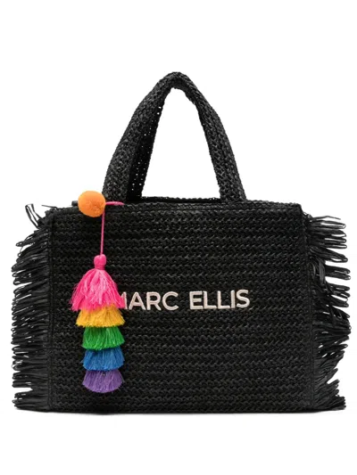 Marc Ellis Buby Tote Bag Mit Fransenbesatz In Black