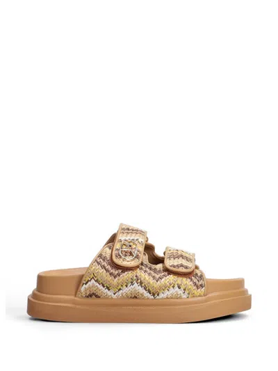Marc Ellis Calipso 002 Touch-strap Flat Sandals In Animal Print