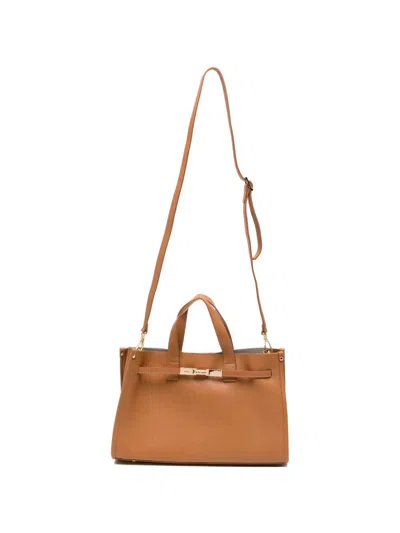 Marc Ellis Cassiope Pebble Texture Tote Bag In Brown