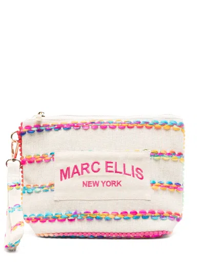 Marc Ellis Cassy Clutch Bag In Neutral