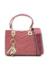 Marc Ellis Chevron-embossing Mini Bag In Red