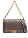 Marc Ellis Chevron-pattern Crossbody Bag In Gray