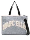 Marc Ellis Sherpa-logo Tote Bag In Gray